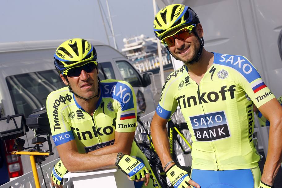 Anche nella seconda tappa del Dubai Tour tanta Italia protagonista. Prima della partenza ecco  Matteo Tosatto e Manuele Boaro. Bettini
